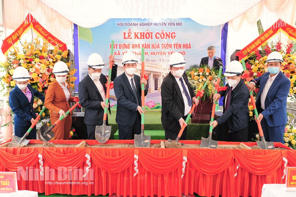 Hội Doanh nghiệp huyện Yên Mô: Khởi công công trình chào mừng 30 năm tái lập tỉnh