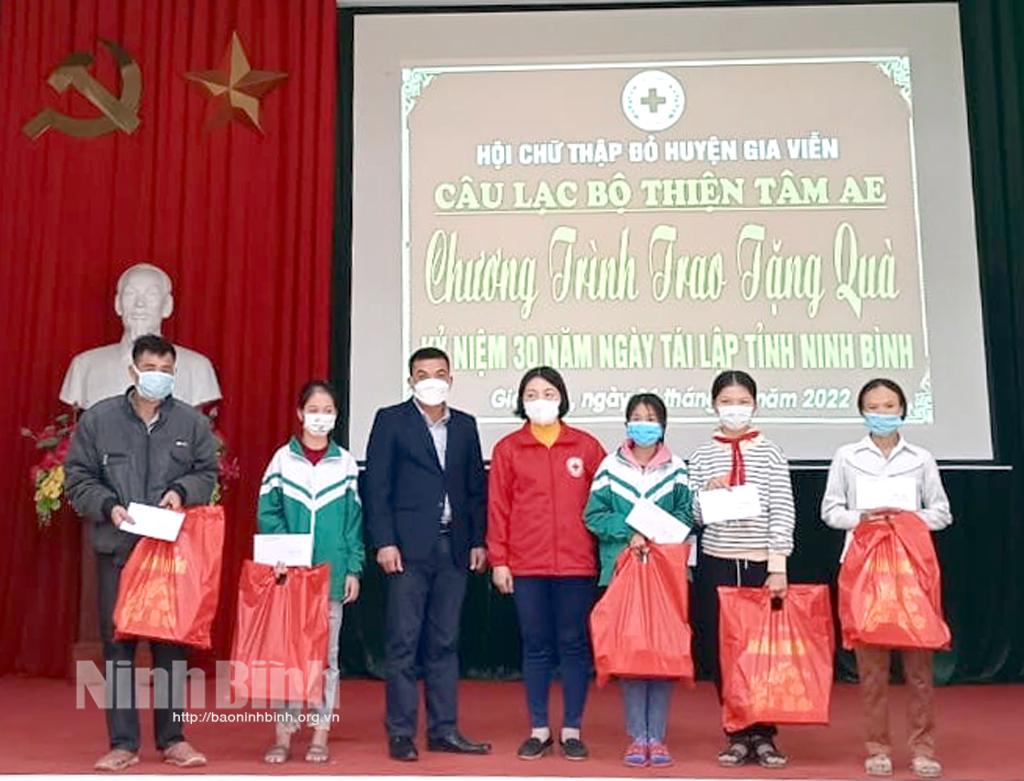 Hội Chữ thập đỏ huyện Gia Viễn: Nhiều hoạt động ý nghĩa chào mừng sự kiện 30 năm tái lập tỉnh