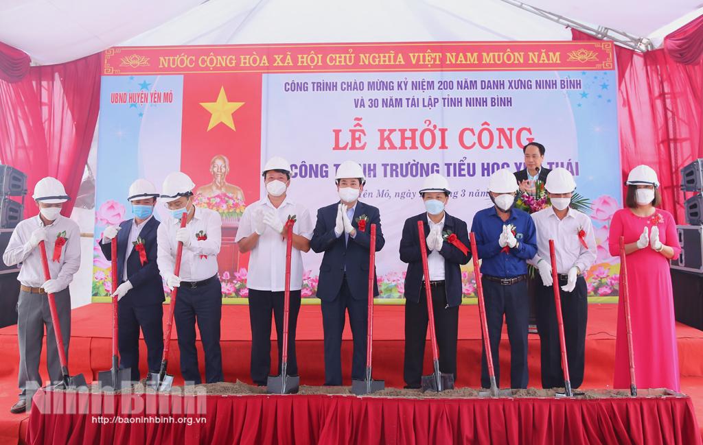 Yên Mô khởi công, khánh thành các công trình chào mừng 30 năm tái lập tỉnh