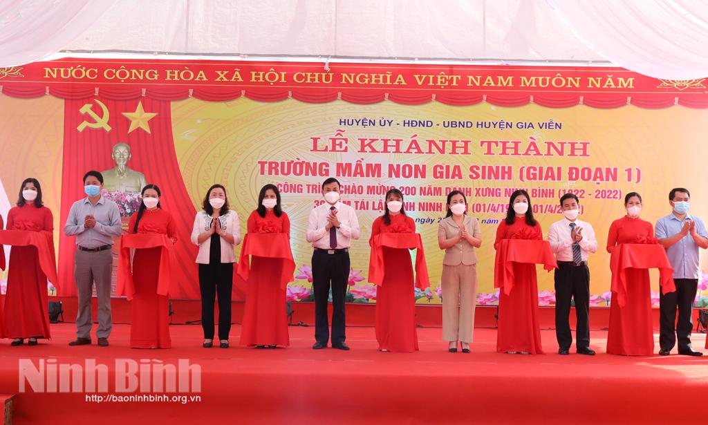 Khánh thành công trình Trường Mầm non Gia Sinh giai đoạn 1