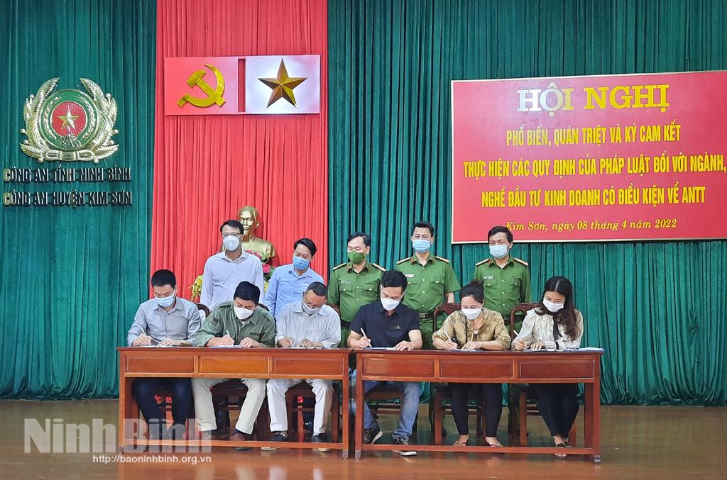 Công an huyện Kim Sơn: Siết chặt quản lý các cơ sở kinh doanh có điều kiện về ANTT