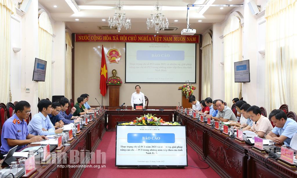 Hội nghị đánh giá năng lực cạnh tranh cấp tỉnh năm 2021 và nhiệm vụ, giải pháp để nâng cao năng lực cạnh tranh năm 2022