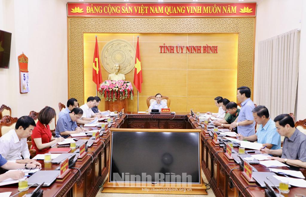 Thường trực Tỉnh ủy giao ban công tác tháng 4