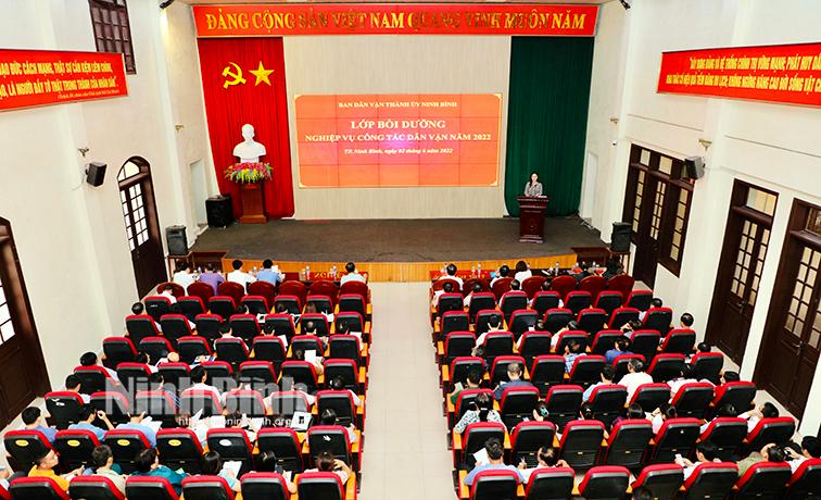 Khai giảng lớp bồi dưỡng nghiệp vụ công tác dân vận năm 2022
