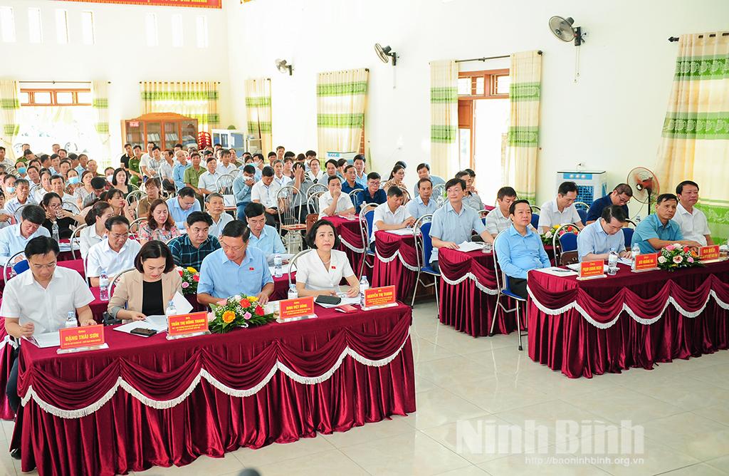 Đoàn ĐBQH tỉnh tiếp xúc cử tri huyện Yên Mô, thành phố Tam Điệp