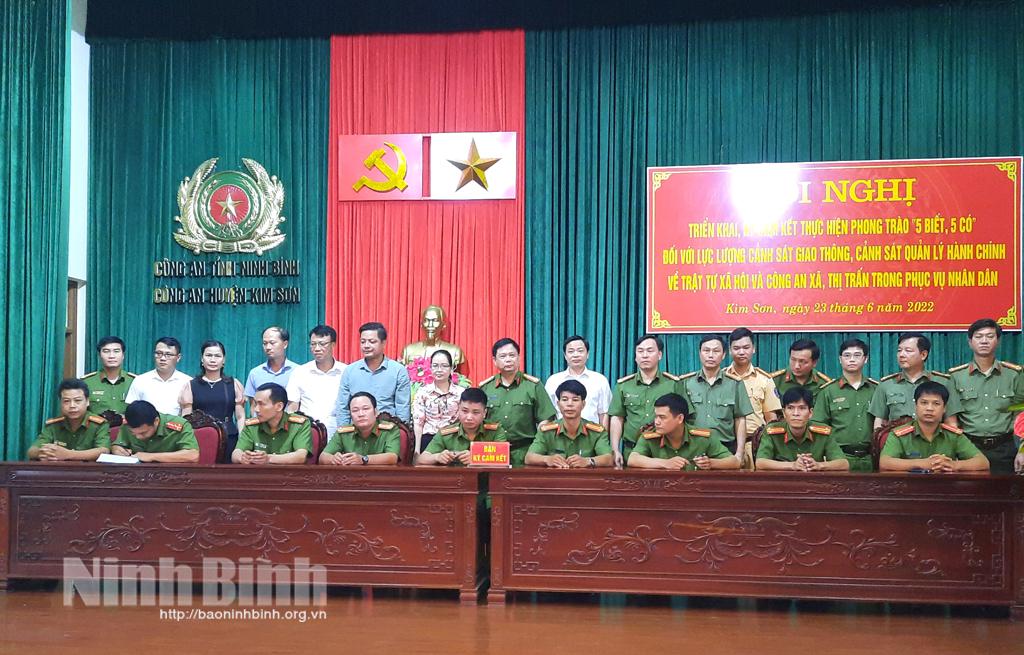 Công an huyện Kim Sơn phát động phong trào "5 biết, 5 có"