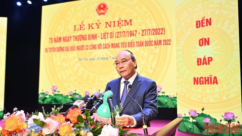 Lễ kỷ niệm 75 năm Ngày Thương binh-Liệt sĩ và tuyên dương đại biểu người có công với cách mạng tiêu biểu toàn quốc năm 2022