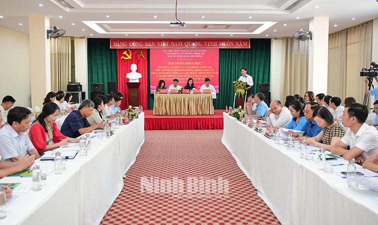 Hội thảo khoa học"Phát huy vai trò của các trường chính trị trong việc nâng cao chất lượng hoạt động của hệ thống chính trị ở cơ sở"