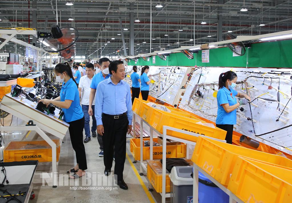 Đồng chí Chủ tịch UBND tỉnh kiểm tra hoạt động của các doanh nghiệp trong cụm công nghiệp Gia Phú