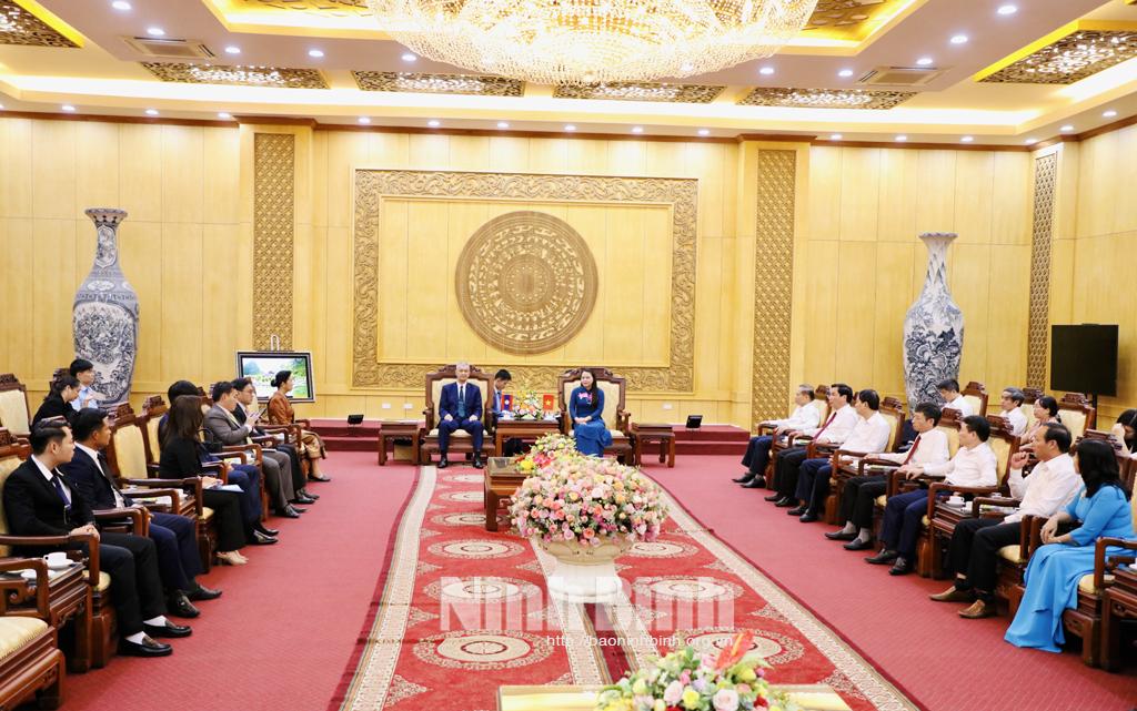 Đoàn đại biểu cấp cao Thủ đô Viêng Chăn (Lào) thăm Ninh Bình