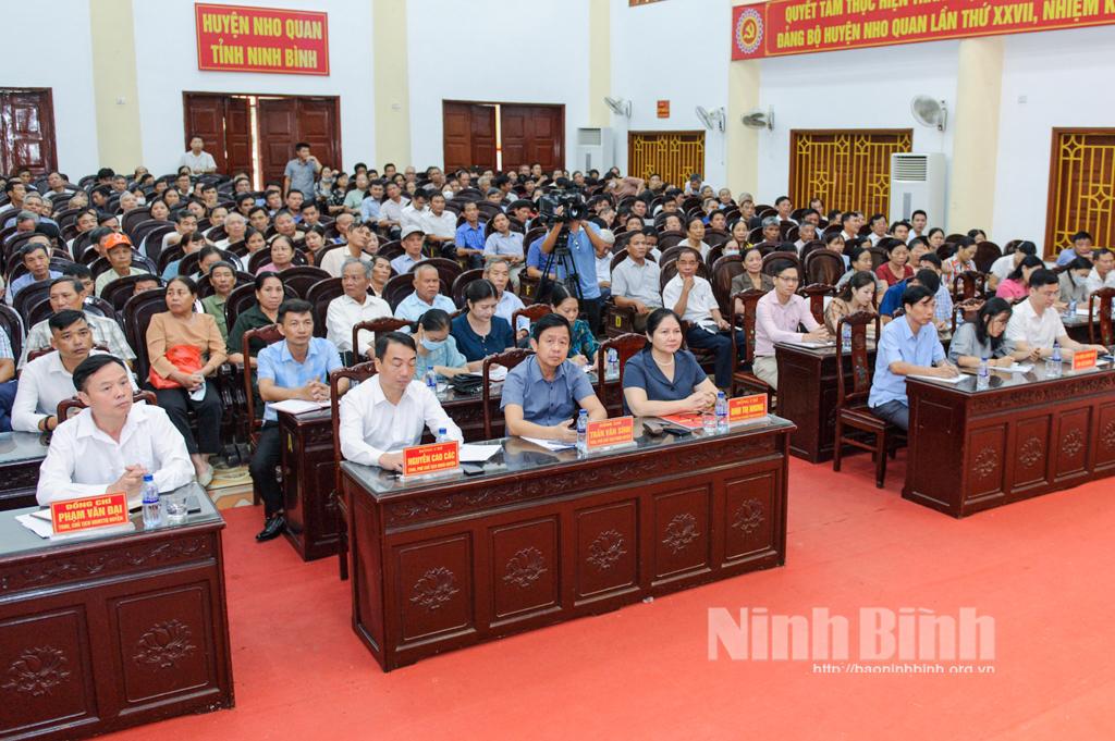 Đối thoại giữa Ban Thường trực Ủy ban MTTQVN tỉnh với cán bộ Mặt trận Nho Quan