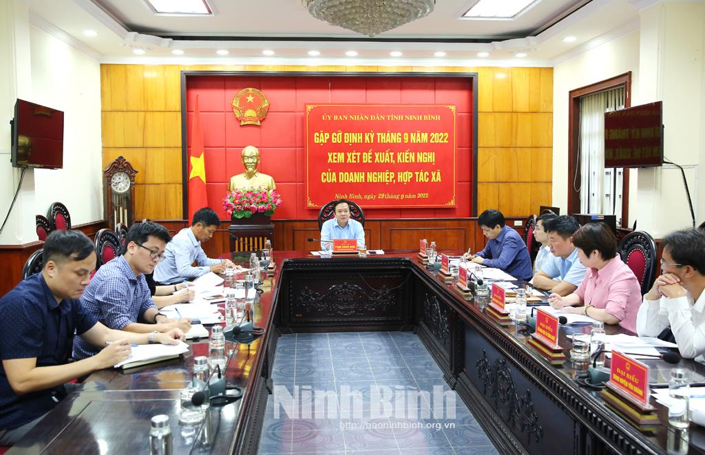 Chủ tịch UBND tỉnh tiếp doanh nghiệp định kỳ tháng 9