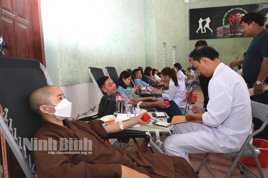 Tiếp nhận 641 đơn vị máu trong Ngày hội hiến máu tình nguyện ở Kim Sơn