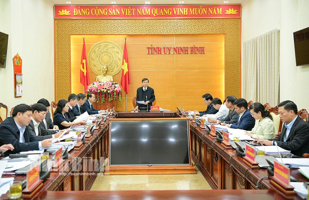 Hội nghị Ban Thường vụ Tỉnh ủy