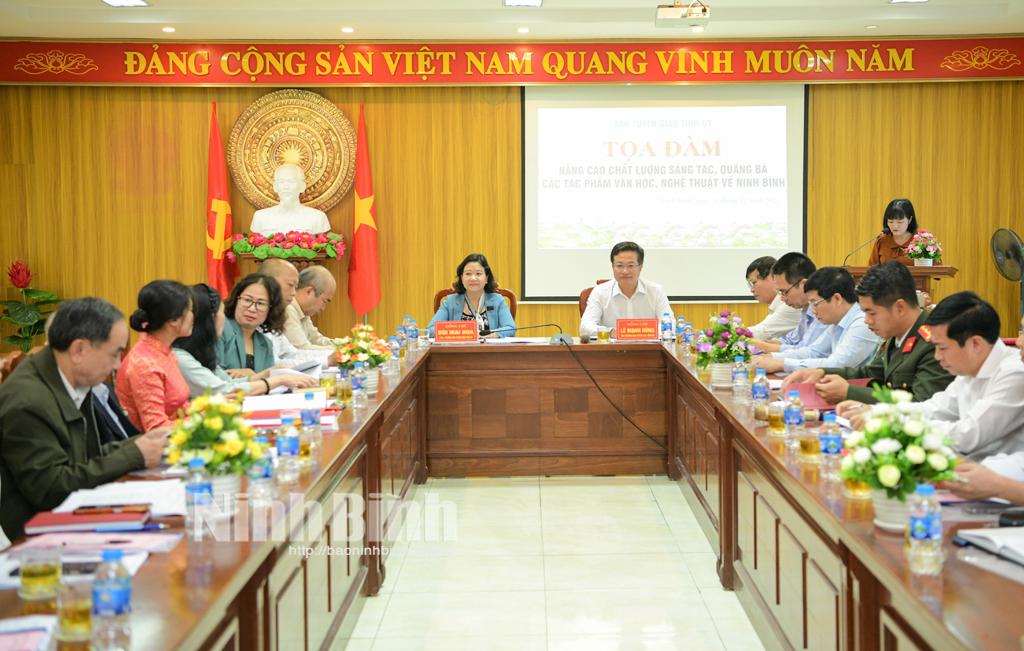 Tọa đàm Nâng cao chất lượng sáng tác, quảng bá các tác phẩm văn học, nghệ thuật về Ninh Bình
