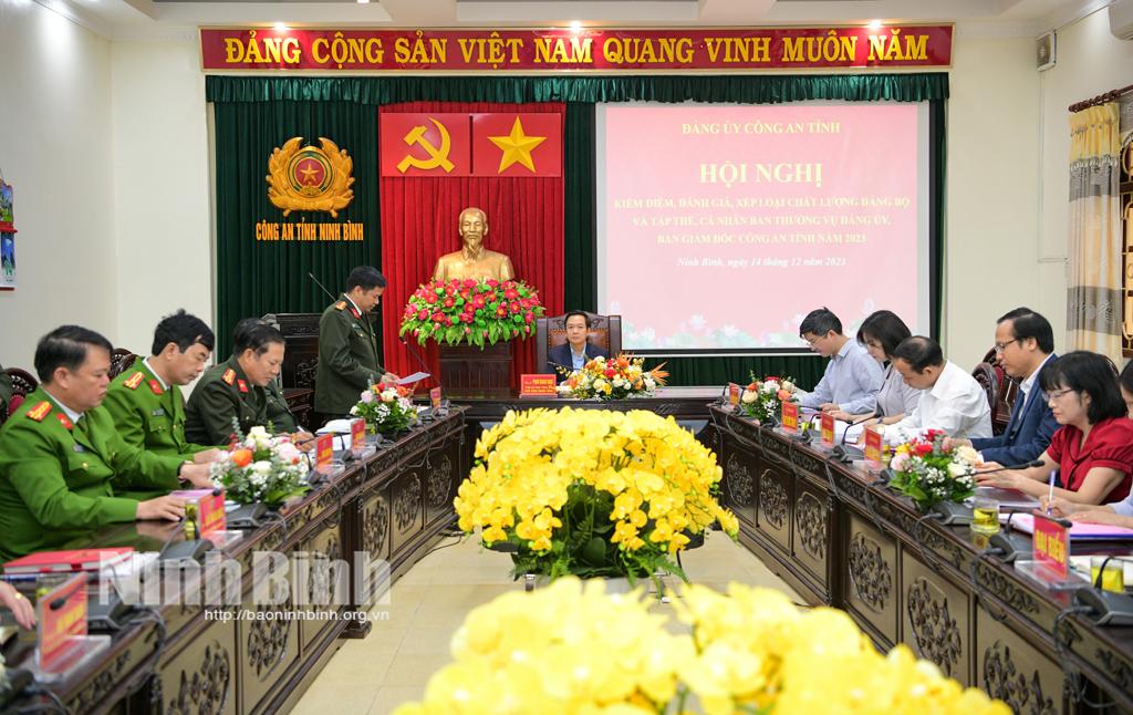 Hội nghị kiểm điểm tập thể, cá nhân Ban Thường vụ Đảng ủy Công an tỉnh