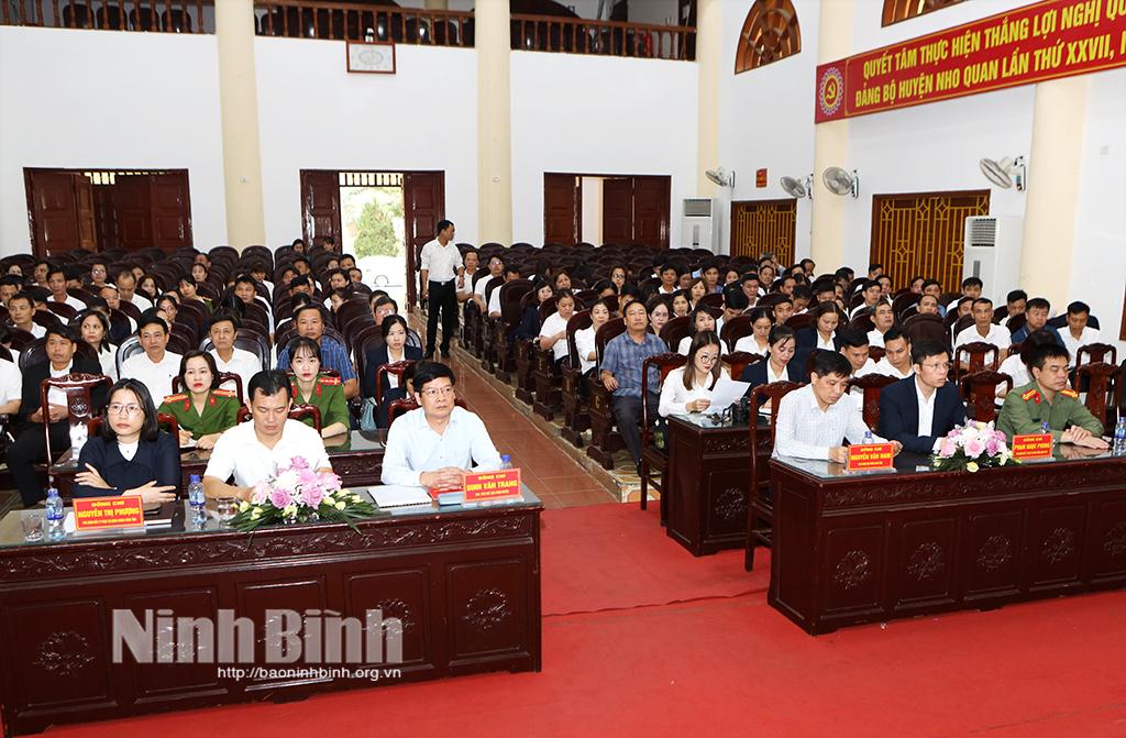 Tập huấn, bồi dưỡng chuyên môn, nghiệp vụ Bộ phận Một cửa cấp huyện, cấp xã trên địa bàn huyện Nho Quan