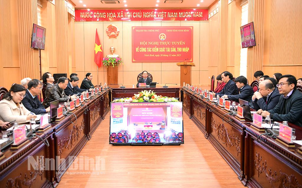 Hội nghị trực tuyến về công tác kiểm soát tài sản, thu nhập