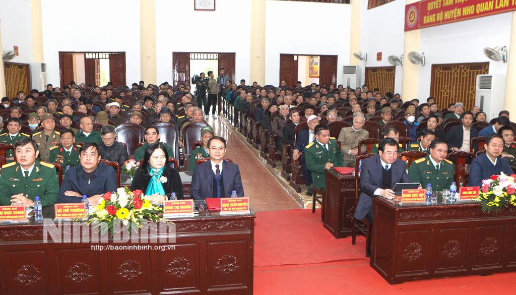 Huyện Nho Quan tổ chức gặp mặt cán bộ quân đội nghỉ hưu, nghỉ công tác trên địa bàn
