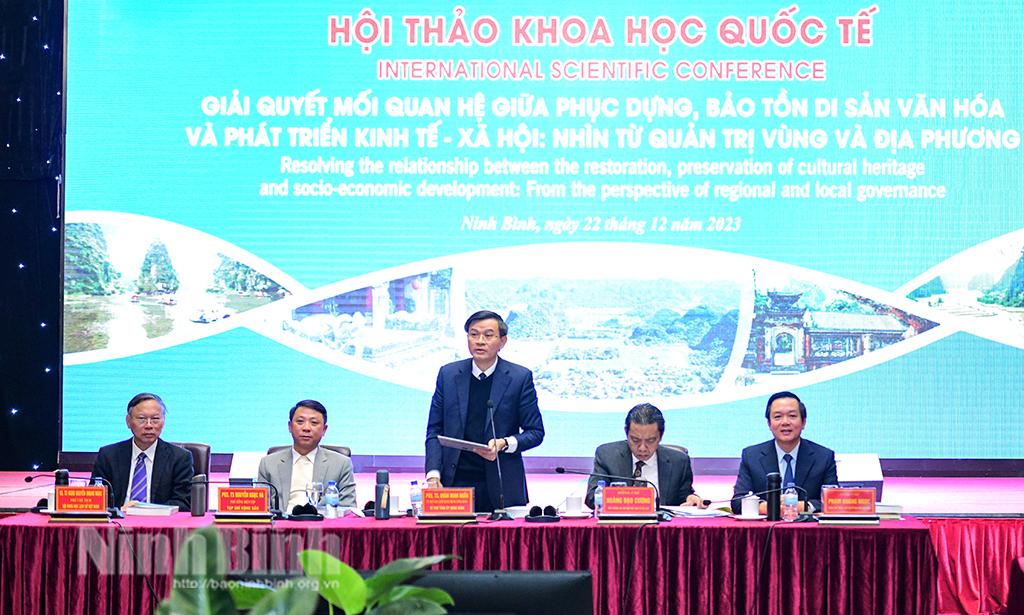 Hội thảo phiên chuyên đề: Nhận thức chung, thực tiễn giải quyết mối quan hệ giữa phục dựng, bảo tồn di sản văn hóa và phát triển kinh tế-xã hội: Nhìn từ quản trị vùng và địa phương