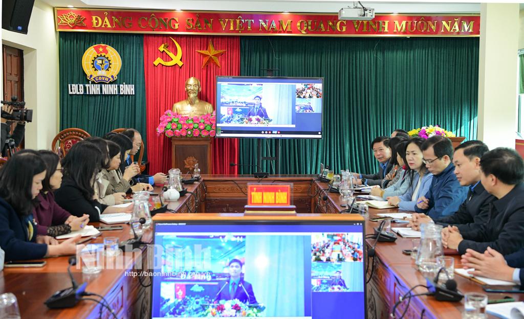 Hội nghị trực tuyến toàn quốc triển khai Nghị quyết Đại hội XIII Công đoàn Việt Nam