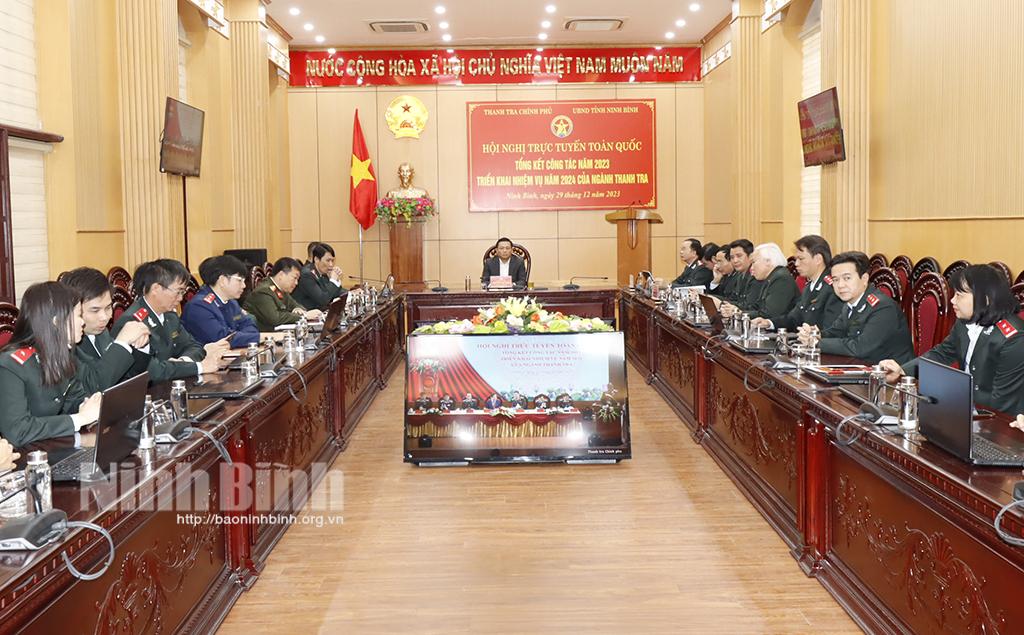 Hội nghị trực tuyến toàn quốc triển khai nhiệm vụ ngành Thanh tra năm 2024