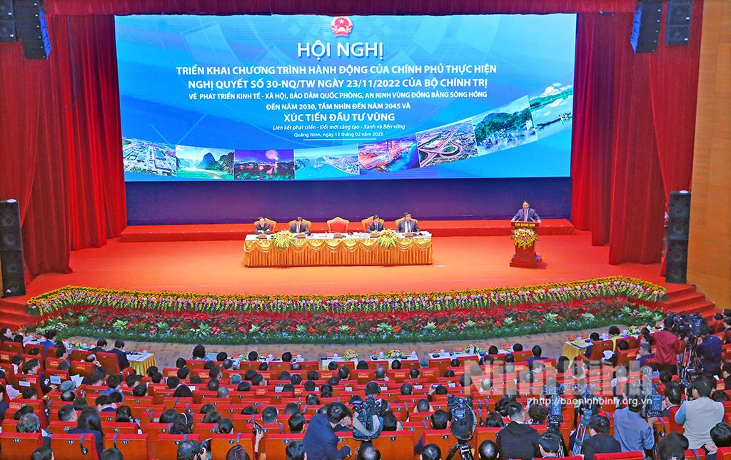 Hội nghị triển khai Chương trình hành động của Chính phủ thực hiện Nghị quyết 30 về phát triển Vùng đồng bằng sông Hồng