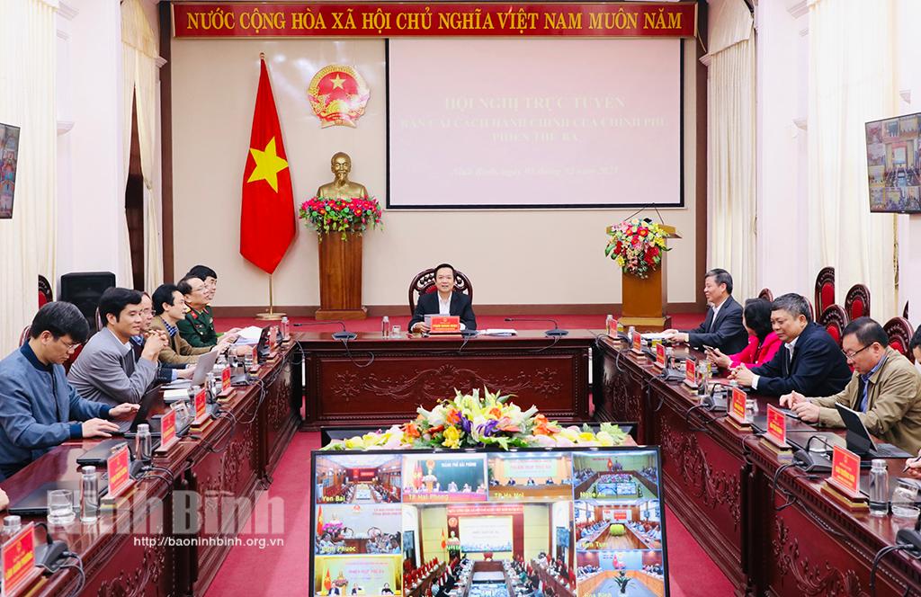 Hội nghị trực tuyến toàn quốc triển khai nhiệm vụ cải cách hành chính năm 2023