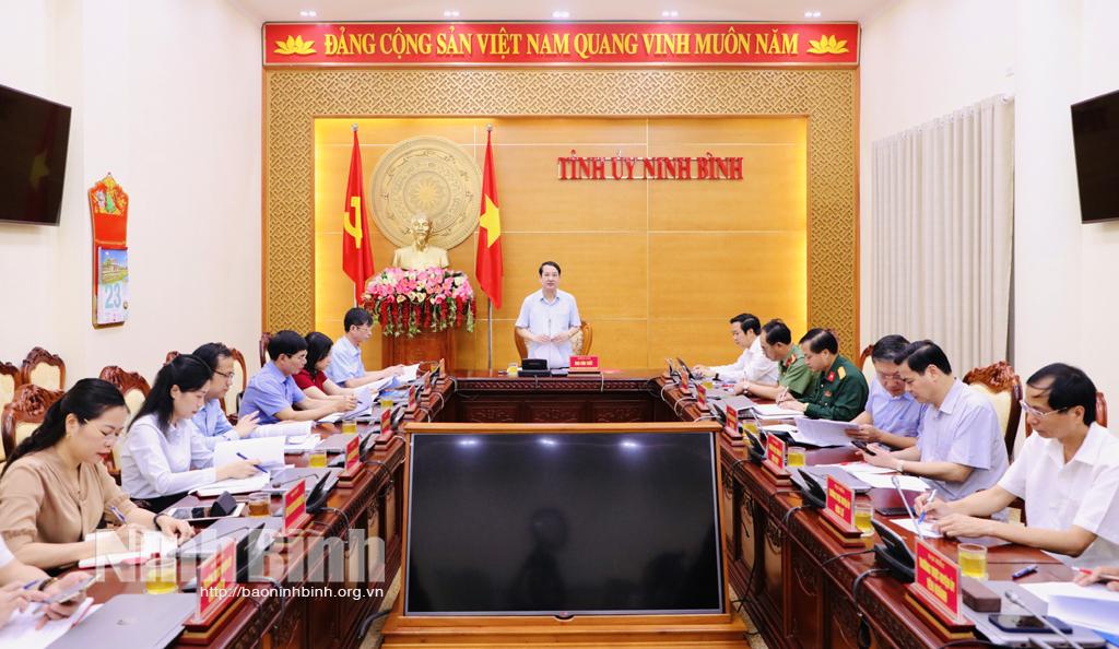 Thường trực Tỉnh ủy giao ban công tác quý I