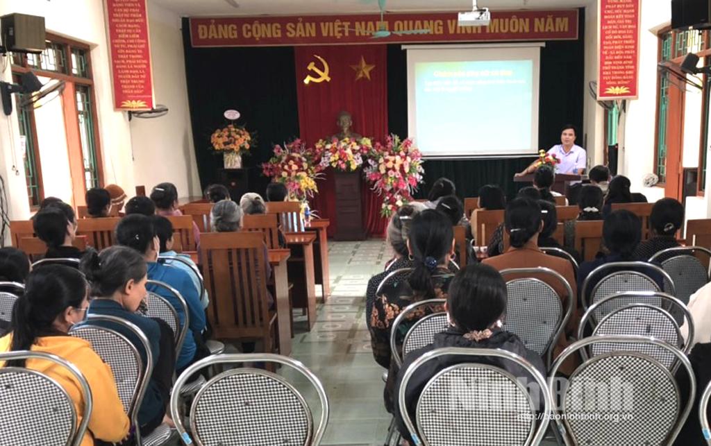 Hội nghị phổ biến kiến thức về điều chỉnh mức sinh và tầm soát một số bệnh tật trước sinh và sơ sinh cho người dân huyện Kim Sơn