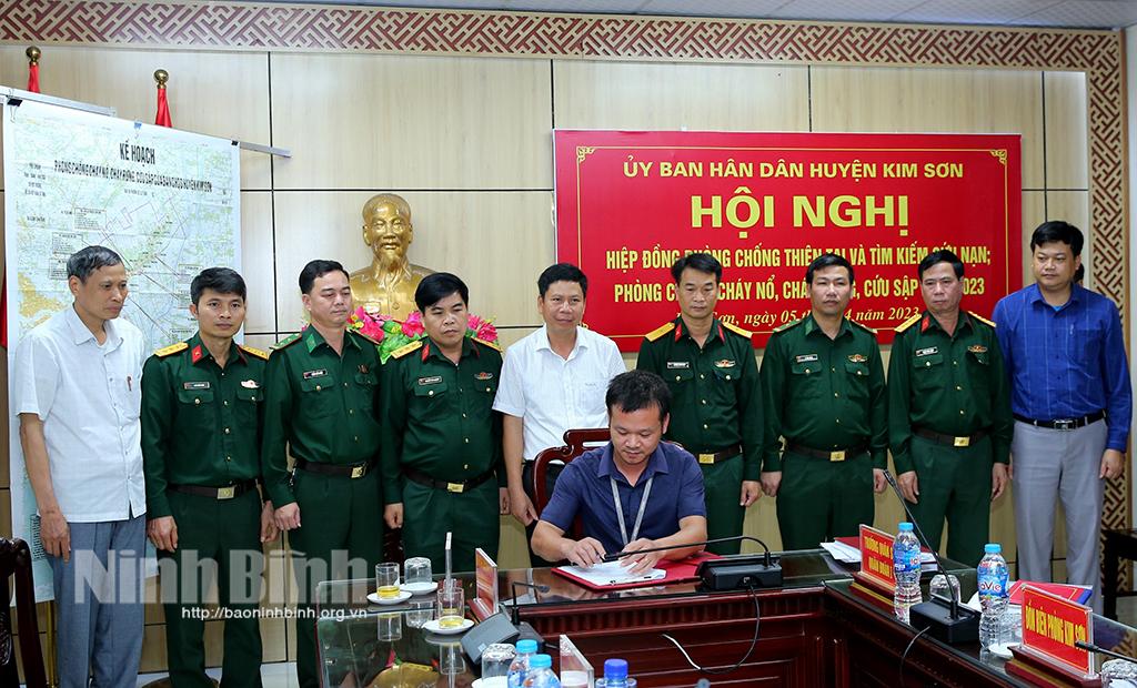 Kim Sơn hiệp đồng phòng, chống thiên tai, tìm kiếm cứu nạn năm 2023