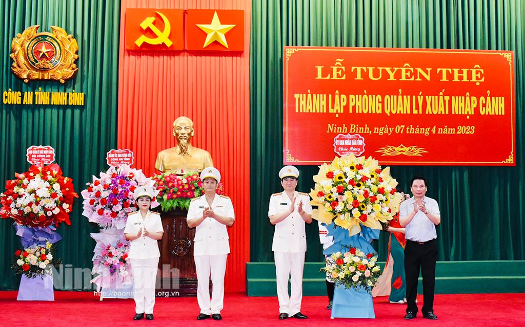 Lễ tuyên thệ thành lập Phòng Quản lý xuất nhập cảnh, Công an tỉnh