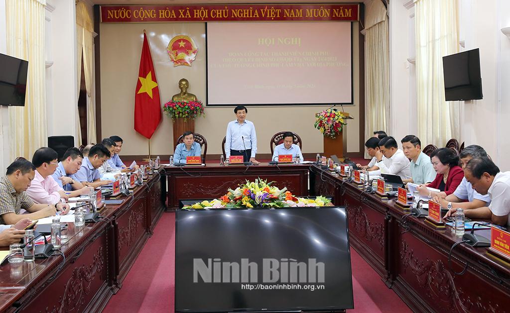 Đoàn công tác thành viên Chính phủ làm việc với UBND tỉnh Ninh Bình