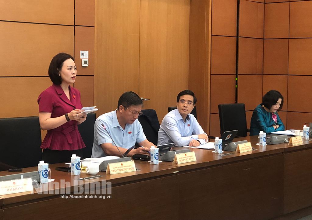 Kỳ họp thứ 5 Quốc hội khóa XV: Đại biểu Quốc hội tỉnh tham gia thảo luận ở tổ về tình hình kinh tế- xã hội