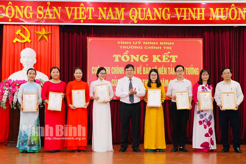 Trường Chính trị tỉnh tổng kết, trao giải Cuộc thi chính luận về bảo vệ nền tảng tư tưởng của Đảng lần thứ 3, năm 2023