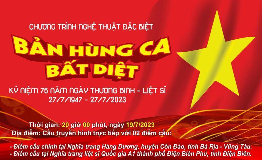 Cầu Truyền hình trực tiếp Chương trình nghệ thuật "Bản hùng ca bất diệt"