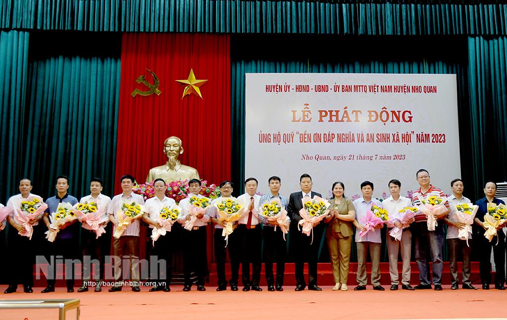 Phát động ủng hộ Quỹ "Đền ơn đáp nghĩa và an sinh xã hội" huyện Nho Quan năm 2023