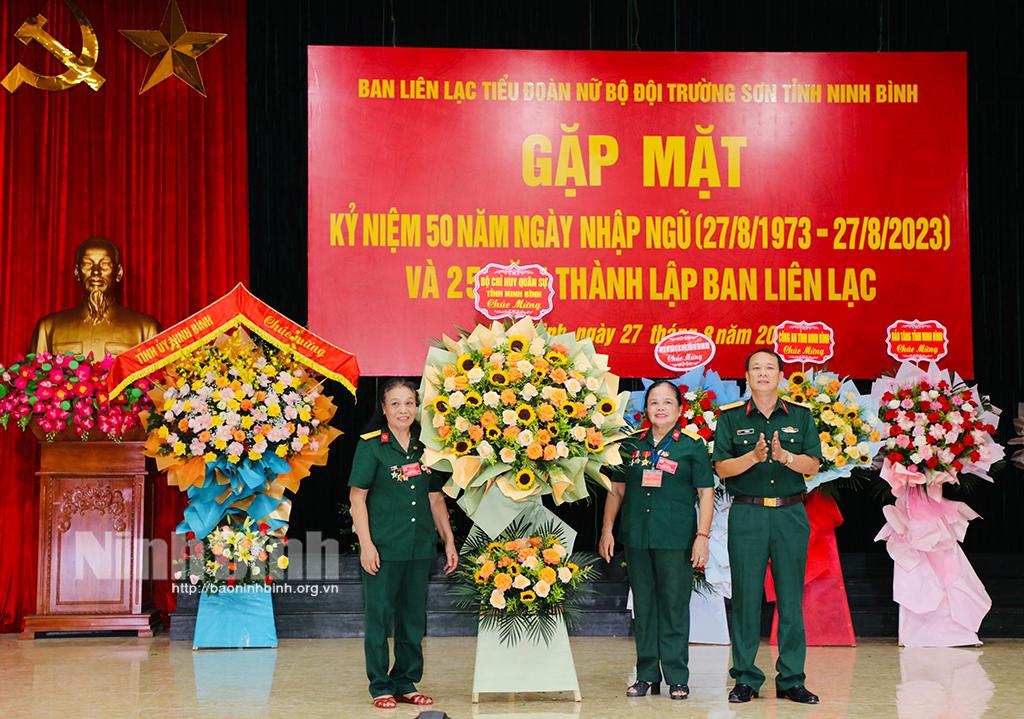 Ban liên lạc Tiểu đoàn nữ Bộ đội Trường Sơn tỉnh gặp mặt kỷ niệm 50 năm ngày nhập ngũ