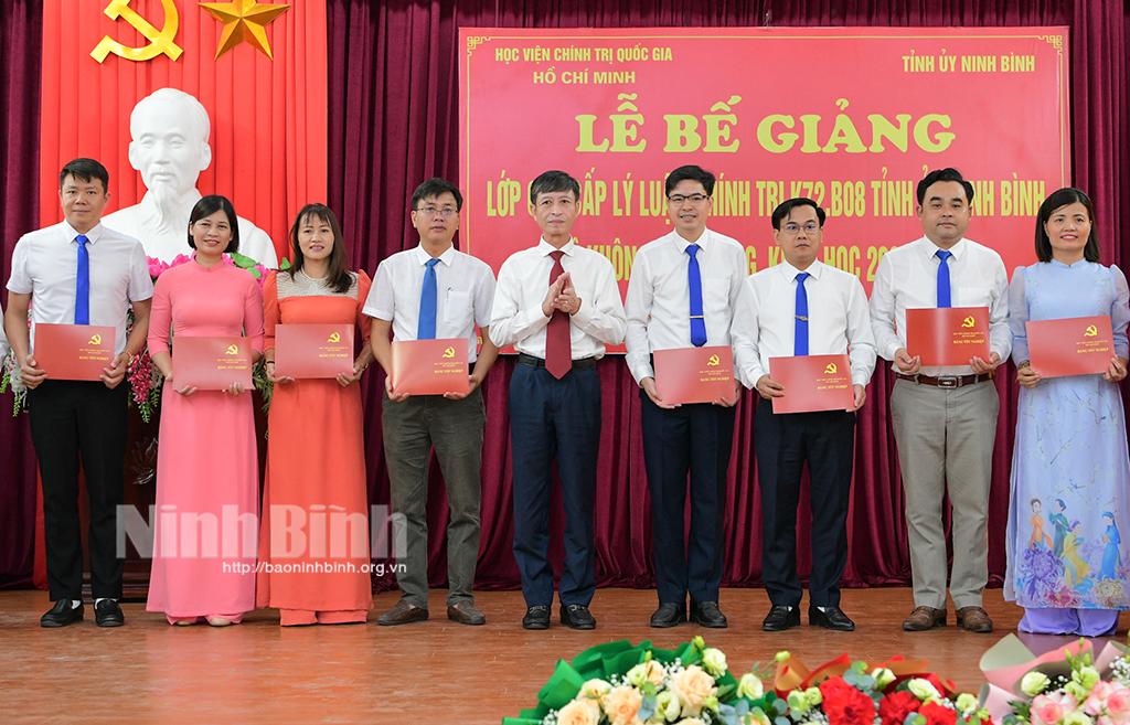 Bế giảng lớp Cao cấp lý luận chính trị K72.B08 Tỉnh ủy Ninh Bình hệ không tập trung