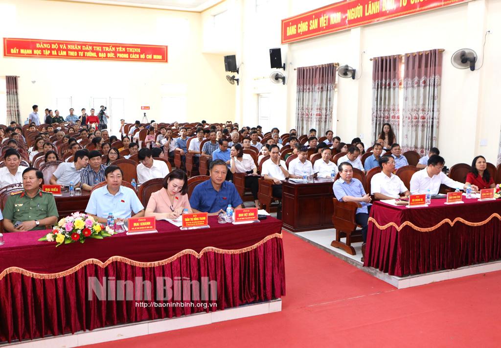 Đoàn đại biểu Quốc hội tỉnh tiếp xúc cử tri huyện Yên Mô