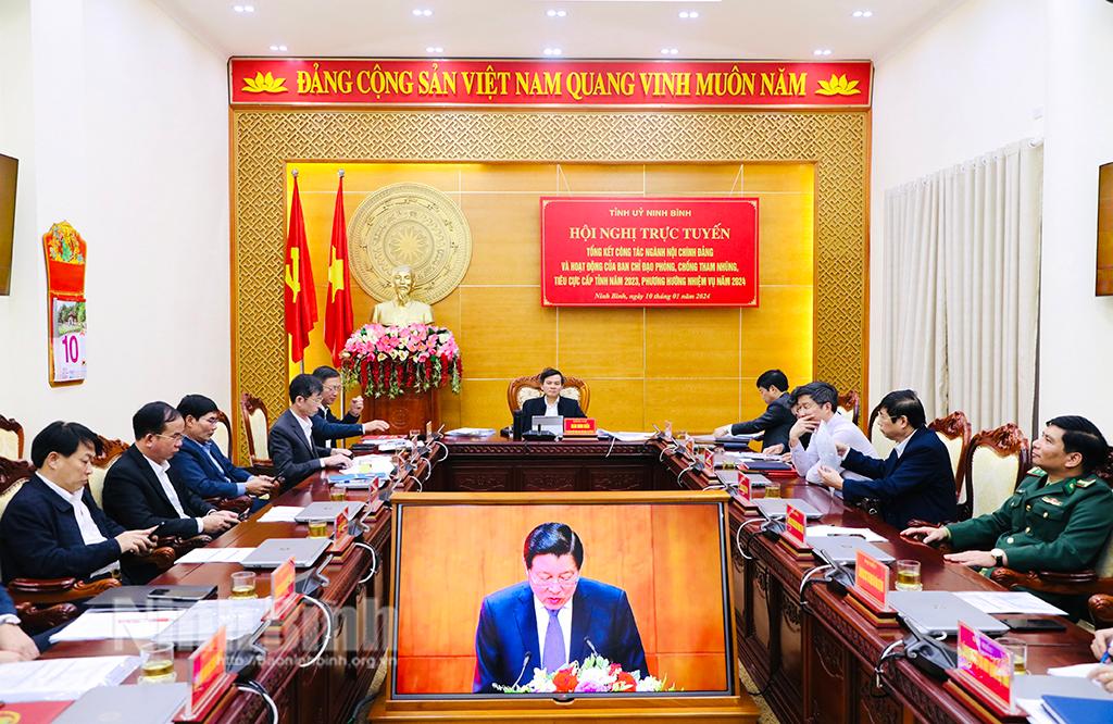 Hội nghị trực tuyến toàn quốc tổng kết công tác ngành Nội chính Đảng năm 2023