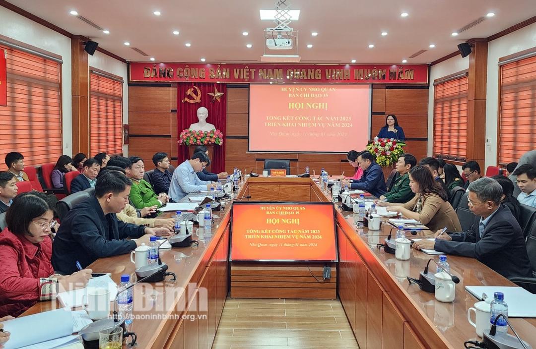 Ban Chỉ đạo 35 huyện Nho Quan tổng kết công tác năm 2023