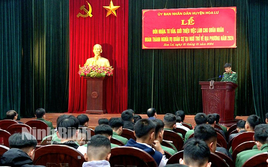 Hoa Lư tổ chức đón nhận quân nhân hoàn thành nghĩa vụ quân sự