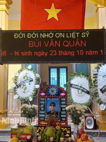 Đón nhận, truy điệu và an táng hài cốt Liệt sĩ Bùi Văn Quân