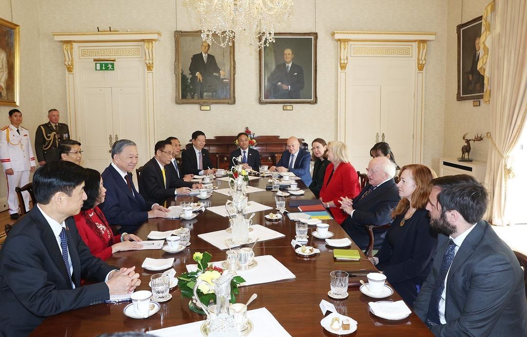 Tổng Bí thư, Chủ tịch nước Tô Lâm hội đàm với Tổng thống Ireland Michael Higgins