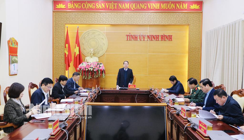 Thường trực Tỉnh ủy giao ban công tác tháng 1