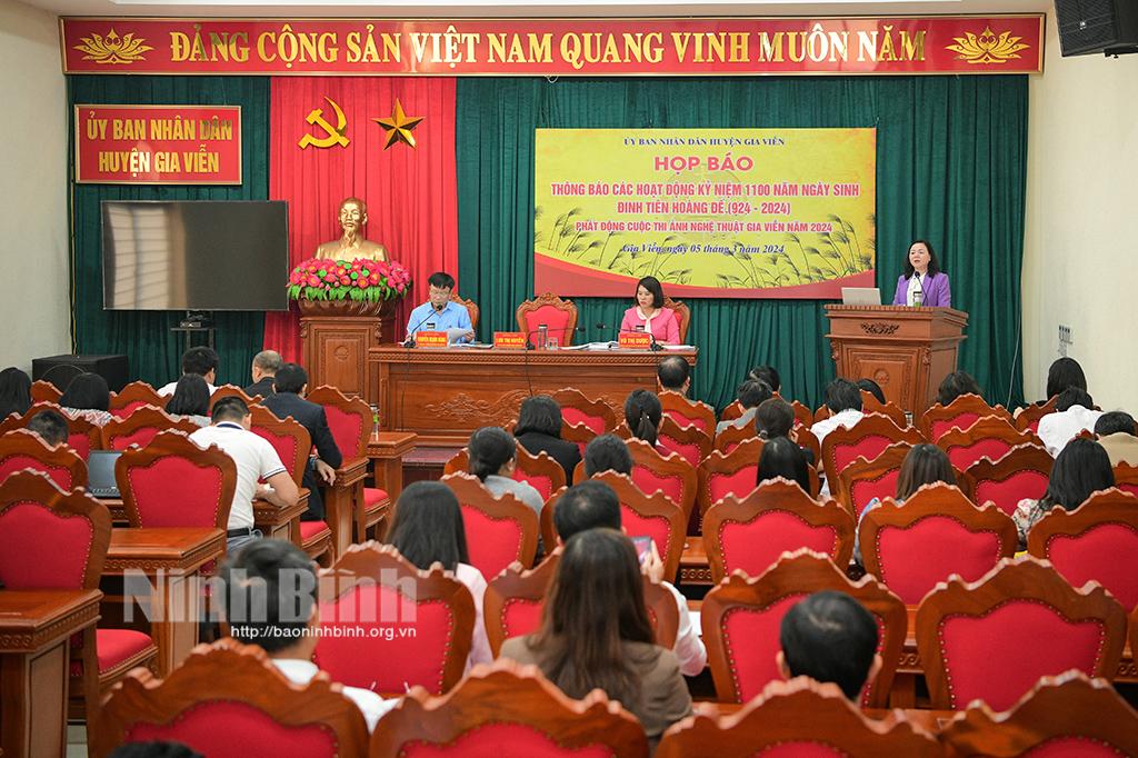 Gia Viễn: Họp báo thông tin các hoạt động kỷ niệm 1100 năm ngày sinh Đinh Tiên Hoàng Đế