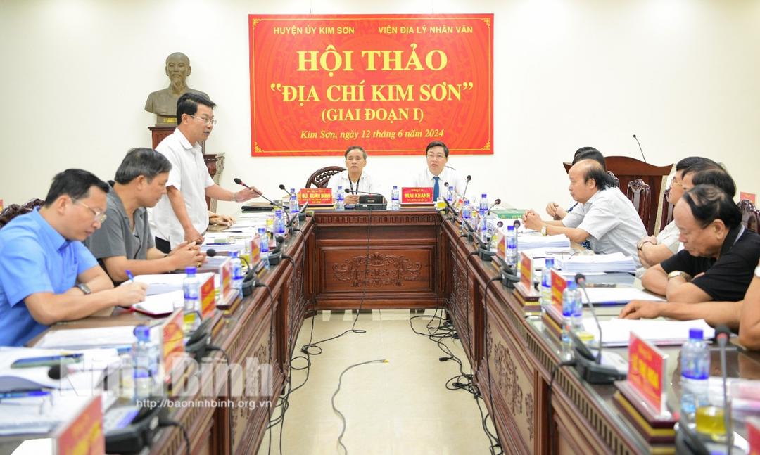 Huyện ủy Kim Sơn tổ chức hội thảo về cuốn sách "Địa chí Kim Sơn"