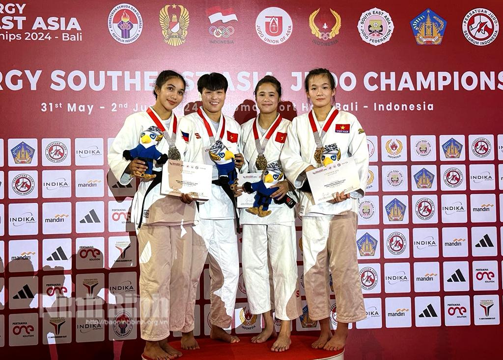 Judo Ninh Bình giành 3 huy chương tại Giải vô địch judo Đông Nam Á năm 2024