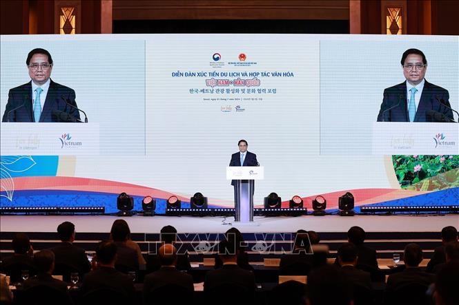 Thủ tướng Phạm Minh Chính dự Diễn đàn xúc tiến du lịch và hợp tác văn hóa Việt Nam - Hàn Quốc